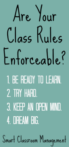 Smart Classroom Management: Are Your Class Rules Enforceable?