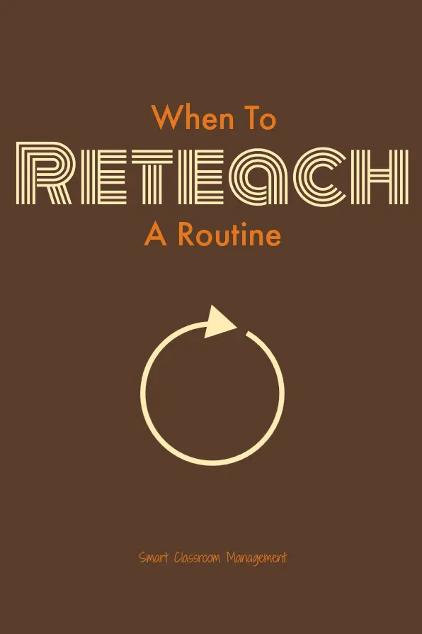 Smart Classroom Management: When To Reteach A Routine